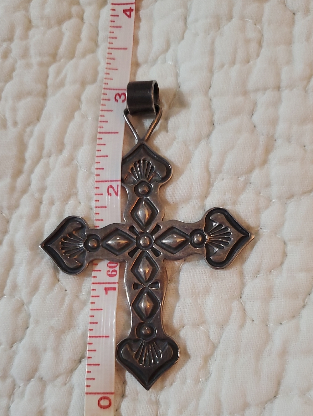 Philip Guerro Sterling Cross Pendant